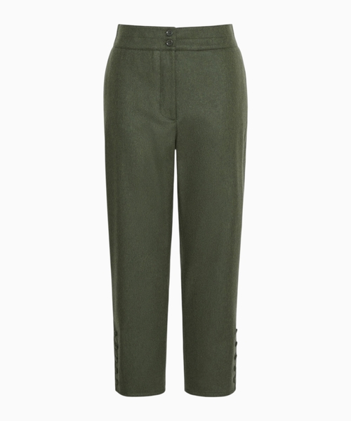 Mélange wool-blend trousers