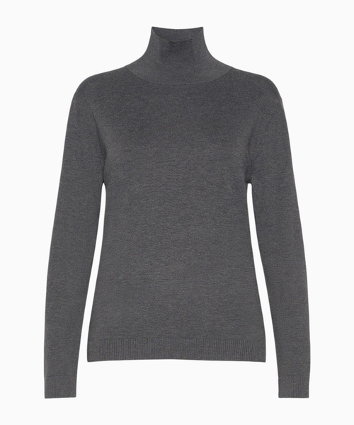Wool and silk knit turtleneck