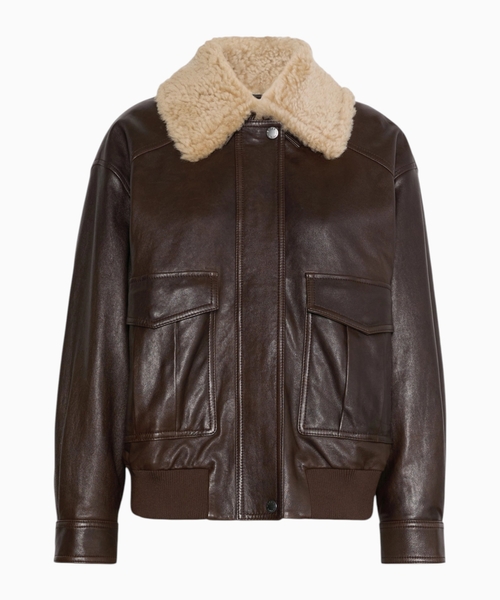 Aviator jacket in nappa leather