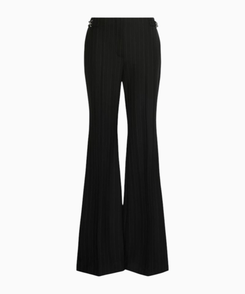 Flared wool trousers