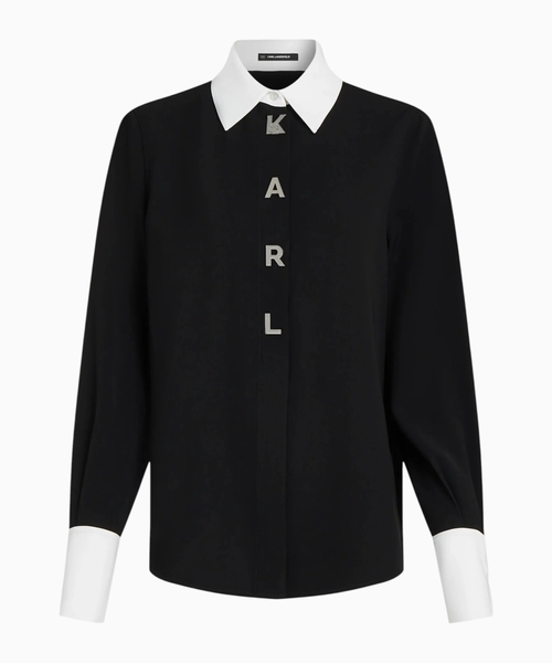 Contrast Karl letter shirt