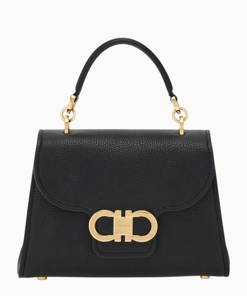 Double Gancini XS top handle bag