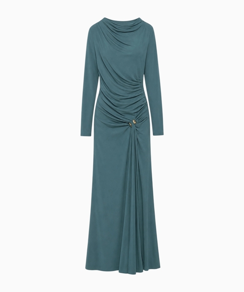 Eleanora draped jersey dress