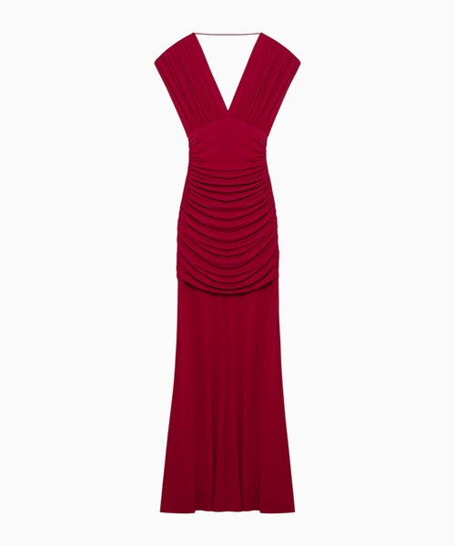 Norvelle draped jersey gown