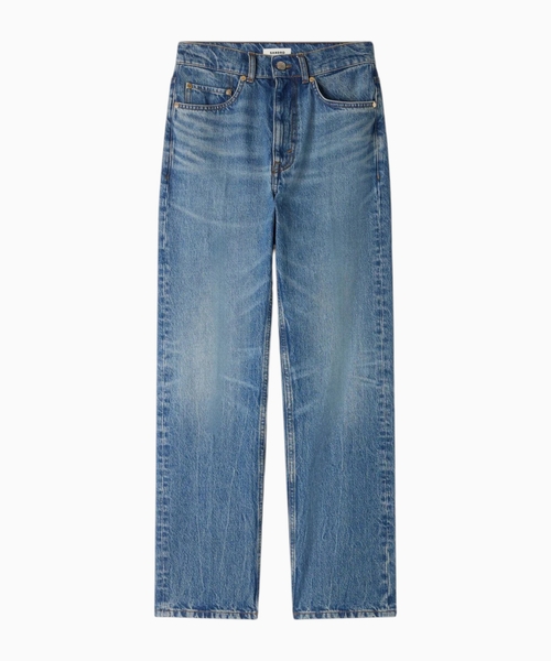 5 cibli düz biçimli denim şalvar