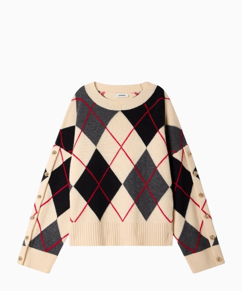 Argyle pattern jumper