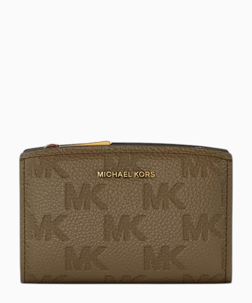 Bryant Medium logo embossed leather wallet