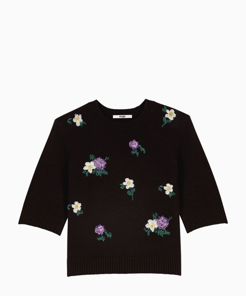 Jumper with floral embroidery
