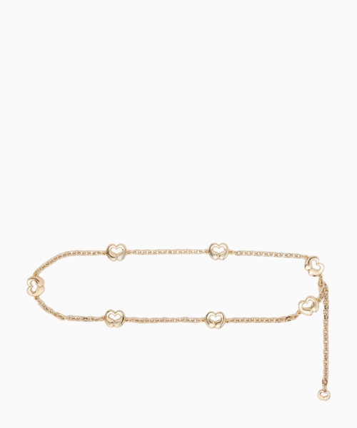 Chain belt with logo details