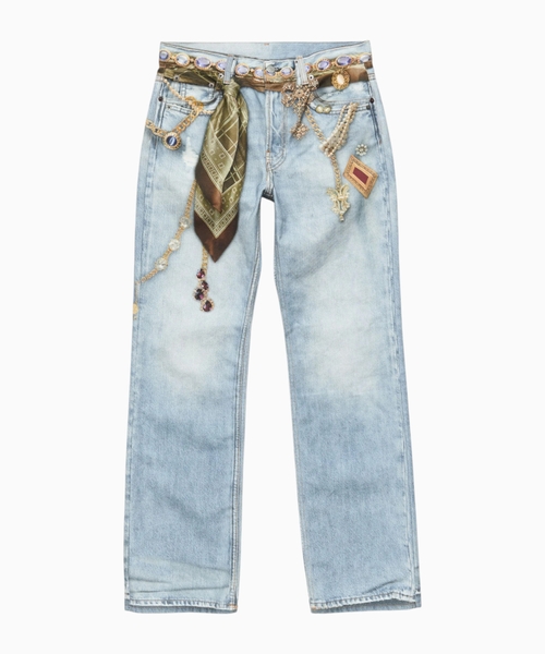 Trompe-L'œil denim şalvar