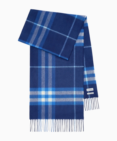 Check cashmere scarf