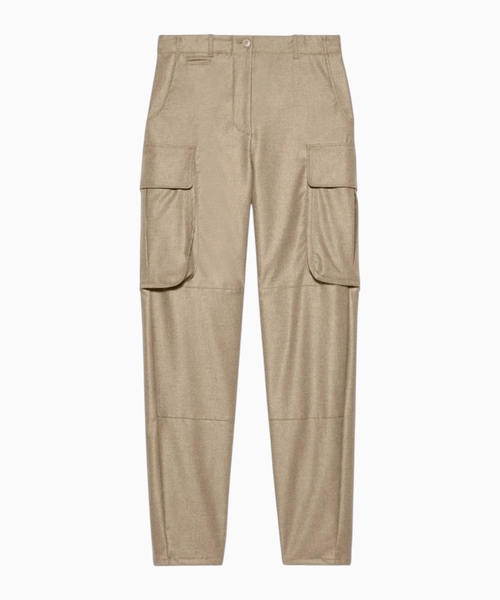 Flannel cargo trousers