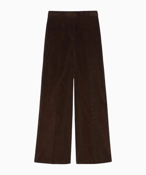 Wide-leg corduroy trousers