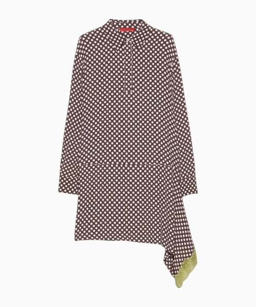 Lace-trimmed tunic dress