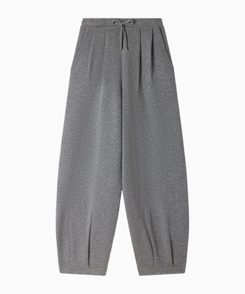 Rhinestone barrel-leg pants