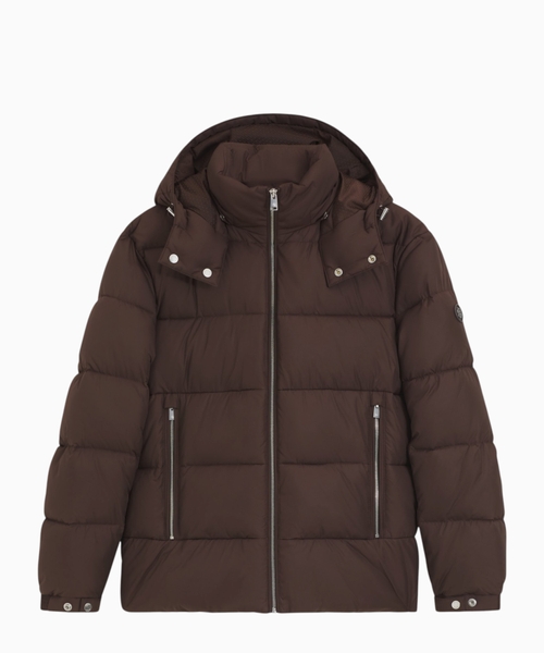 Water-repellent jacket with adjustable hood