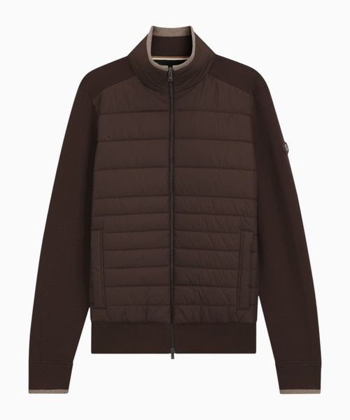 Zip-up jacket with padded front