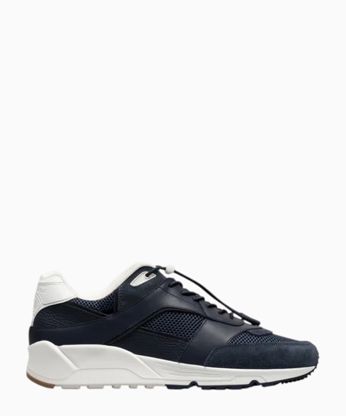 Bump sneakers in smooth leather and suede