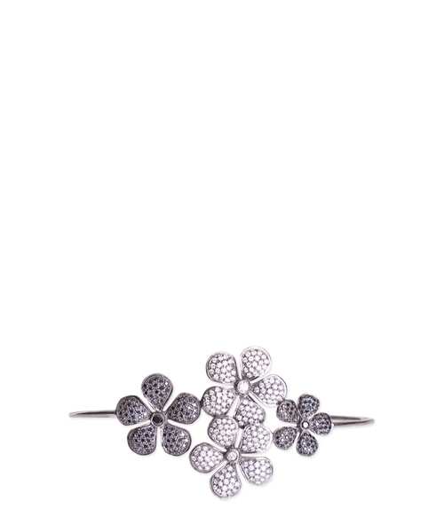 Bracelet with black and white diamonds
