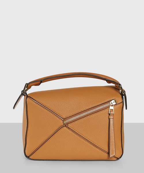 Small Puzzle bag in soft grained calfskin Toffee - LOEWE