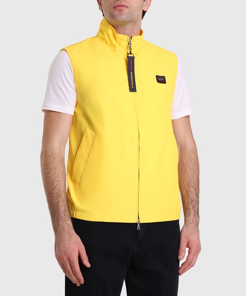 Yellow sleeveless vest-jacket | Emporium