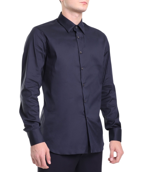 Göy rəngli düz biçimli köynək