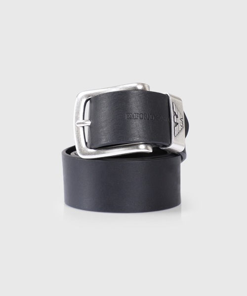 Black leather belt