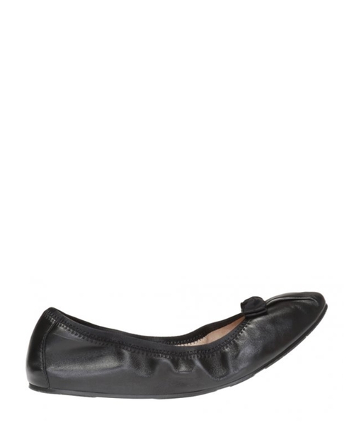Черные кожаные балетки