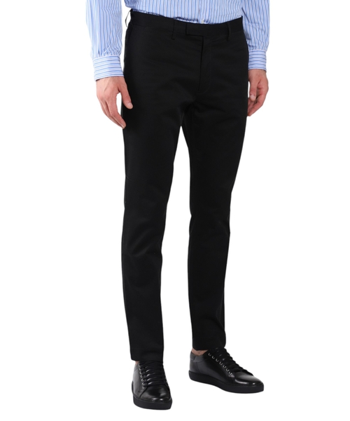 Dark blue straight fit trousers