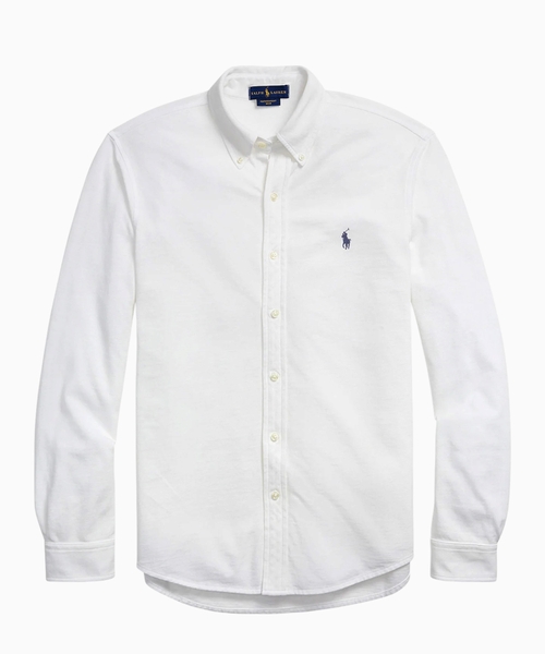 Logo embroidered long-sleeve shirt