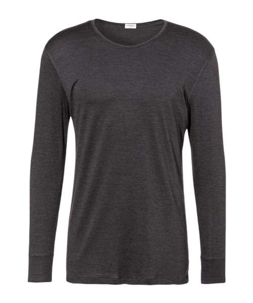 Boz rəngli uzunqol dairəvi yaxa t-shirt