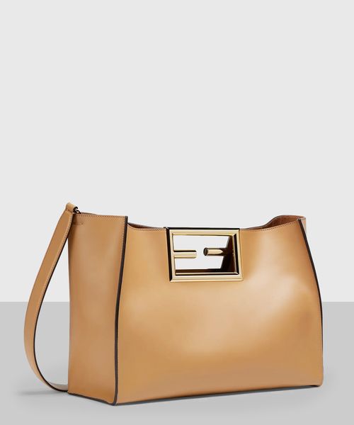 Beige leather Medium Fendi Way bag Emporium