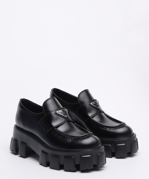 Monolith logo detail loafers