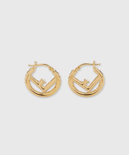 Fendi Mini buy Hoop Earrings with Crystals