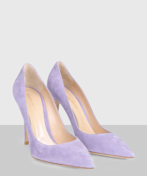 Light purple pumps with deep cut design Emporium