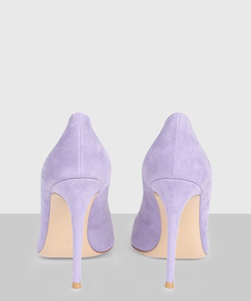 Light purple pumps with deep cut design Emporium