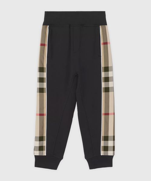 Black plaid track pants on sale