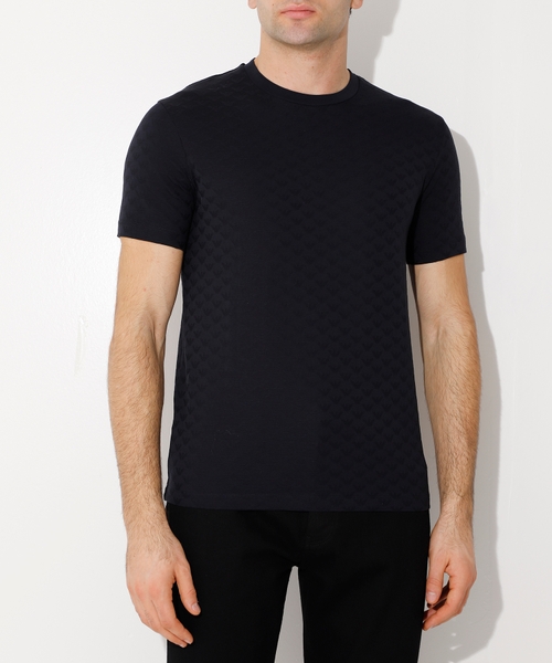Tünd-göy rəngli loqo detallı t-shirt