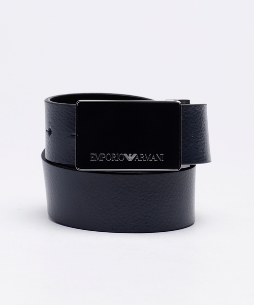 Logo detail leather belt