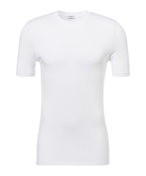 Ağ rəngli qısaqol düz biçimli t-shirt