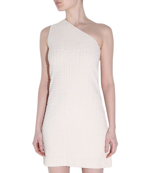 Patterned one-shoulder dress