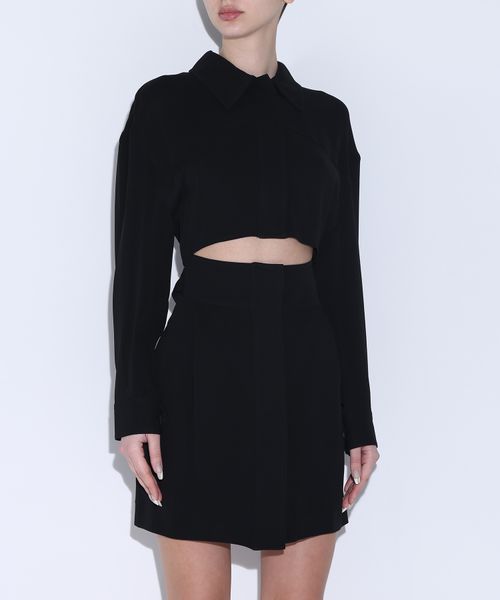LES YEUX　MINI DRESS　BLACK LES YEUX MINI DRESS BLACK