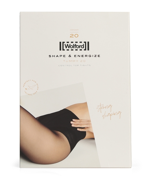 "Tummy 20 Control Top" tights - black