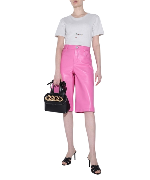 ショートパンツ BOTTEGA VENETA Pink Nappa Leather Bermuda Shorts Bottega Veneta Leather Bermuda Shorts in Pink | LN-CC