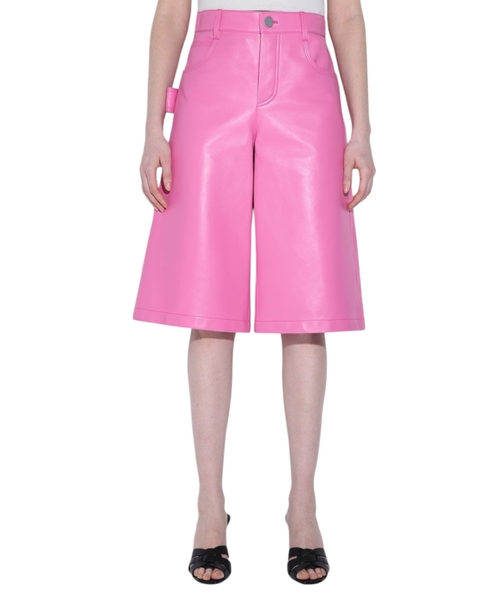 ショートパンツ BOTTEGA VENETA Pink nappa leather bermuda shorts Bottega Veneta Pink Nappa Leather Bermuda Shorts | italist