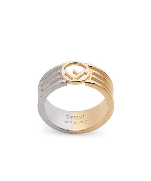 Fendi F Is Fendi Two Tone Ring - Gold-Tone Metal Band, Rings - FEN309762 |  The RealReal