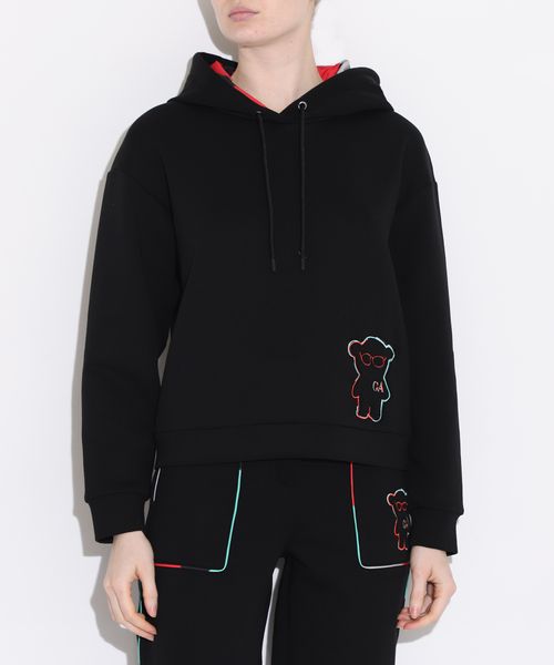 Black hoodie with Manga Bear embroidery Emporium