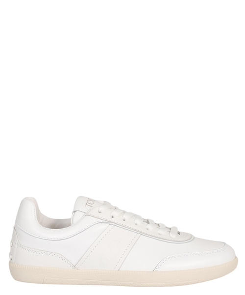 Logo detail leather sneakers