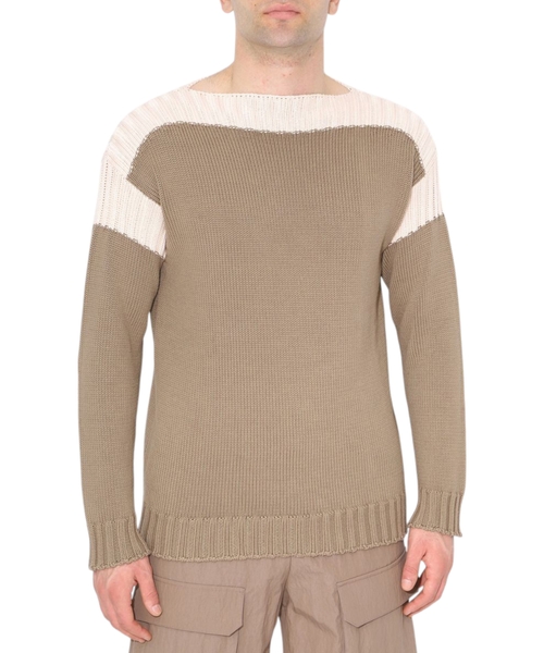 Straight fit long sleeve knitted jumper