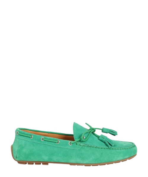 Tie detail suede moccasins